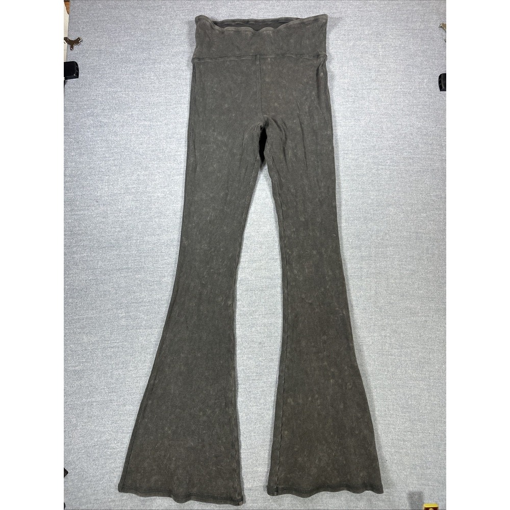 Stitch & Pine Flared Women's Gray Ribbed Pants Large